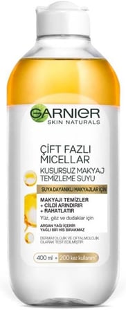 Skin Naturals Çift Fazlı Micellar Kusursuz Makyaj Temizleme Suyu (400 ml)