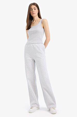 DeFacto Straight Fit Kalın Eşofman Altı Cepli Yüksek Bel B8571AX25SPGR93