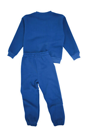 Çocuk Bisiklet Yaka Bağcık Detaylı Eşofman Takımı