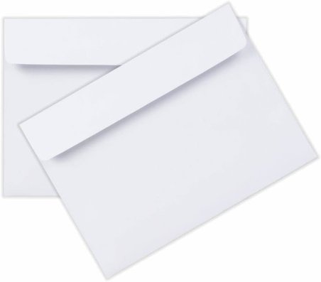 ® 100 Adet Kendinden Yapışkanlı Zarf Davetiye Mektup Para Belge Dilekçe Düğün Kına Nişan Sünnet 16,3cm X 11,5cm 100'lü