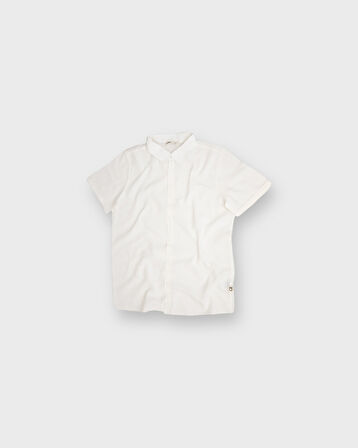 Genç Keten Kısa Kollu Gömlek