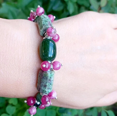 2433 Karma Doğal taşlı el yapımı bileklik