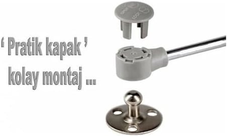 STD Dolap Kapak Gazlı Amortisörü Pistonu Mutfak Dolabı Kapağı Hidroliği 27cm (2, 80N)