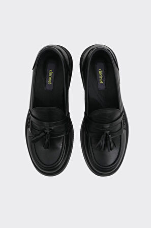 Hakiki Deri Kadın Püsküllü Casual Ayakkabı