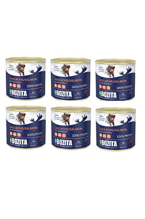 Bozita Tahılısz Somon Balıklı Köpek Konservesi 625 Gr. X 6 Adet