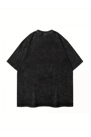 Yıkamalı Deftones Baskılı Unisex Oversize Vintage T-shirt