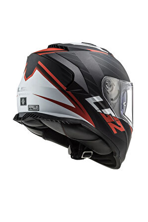 STORM NERVE MAT SİYAH-KIRMIZI KASK Uyumlu