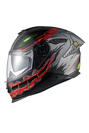 Y.100R NIGHT RIDER MAT TITANIUM KASK