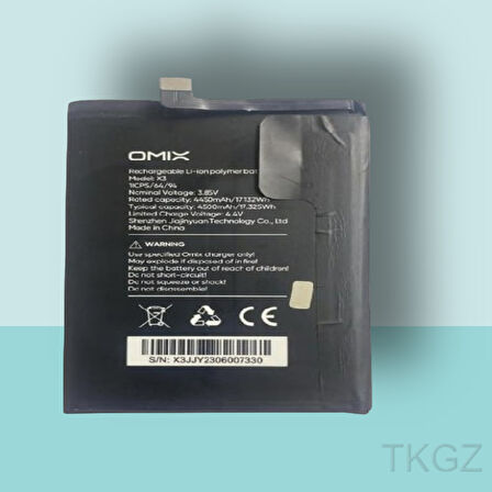 Tkgz - OMİX X3  Batarya Pil Orijinal Sıfır