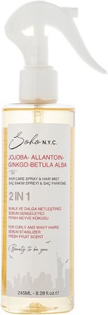 SOHO N.Y.C. Bukleli Saçlar İçin Bakım Spreyi Ve Saç Parfümü "Si" 245 ml