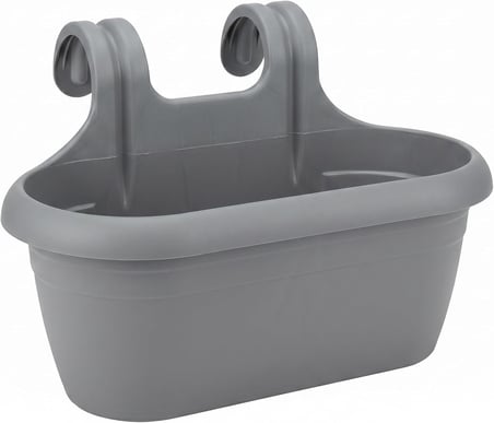Hera Balkon Saksısı Askılı Drenaj Izgaralı Denge Aparatlı Plastik Saksı (2 Adet, Yeşil)
