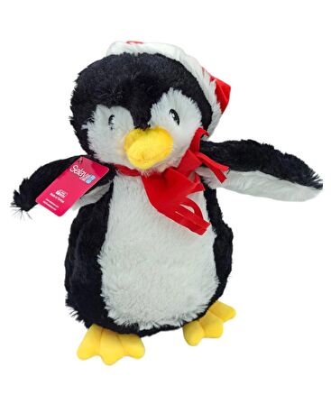 Peluş Penguen Oyuncak Şapkalı Peluş Sevimli Penguen 30cm.