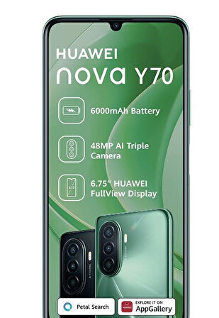 Huawei Nova Y70 Beyaz 128 GB  / 4 GB Ram Yenilenmiş ürün ( Sıfır Gibi)