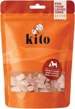 Freeze Dried Hindi Göğüs Köpek Ödül Maması%100 Doğal, Glutensiz 30 gr(Dog Treat)