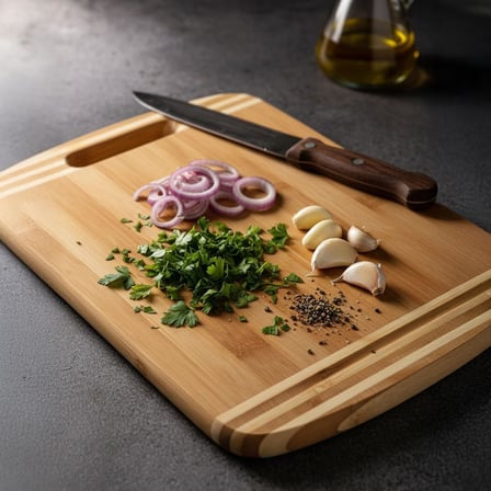 Bambu Kesme Tahtası Antibakteriel Yıkanabilir Doğrama Tahtası Dikdörtgen 34x24CM | Antibakteriyel ve Yıkanabilir Bambu Kesme Tahtası - Hijyenik ve Dayanıklı Doğrama İşleriniz için İdeal