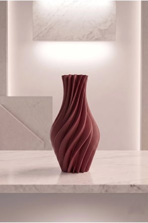 Suna Vazo 20 cm - Sarmal Dekoratif Vazo, Kuru Çiçek Pampas Otu için Salon Konsol Sehpa Süsü, Ev Dekorasyon Hediyelik | Ahenk Tasarım
