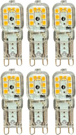 Osaka 3W Sarı Işık 3000K Dim Edilebilir G9 Duylu LED Kapsül Ampul, 6 Adet