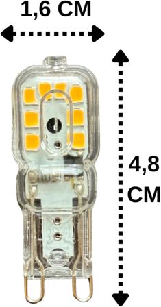 Osaka 3W Sarı Işık 3000K Dim Edilebilir G9 Duylu LED Kapsül Ampul, 6 Adet