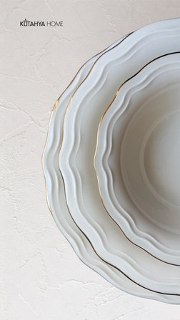 Luxury Yemek Takımı 24 Parça Gerçek Altın Lüks Modern