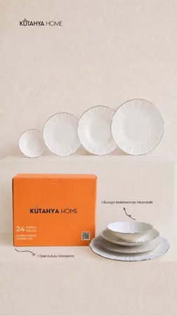 Timeless Elegance Yemek Takımı 24 Parça Gerçek Gümüş Lüks Modern