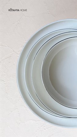 24 Parça Zühre Yemek Takımı – Gümüş File Detaylı Porselen