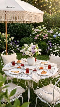 Timeless Elegance 20 Parça Porselen Kahvaltı Takımı – Gold Fileli Premium Sunum Seti