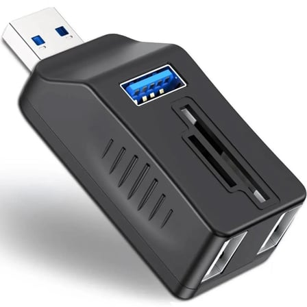 6080 Usb 3.0 Hub 5 Port Çoklayıcı SD TF Micro SD MMC Kart Okuyucu Splitter Çevirici