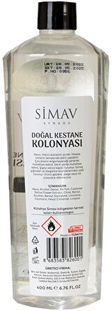 SİMAV Termal Sulu Kolonya Seti 5'li - 400 ml