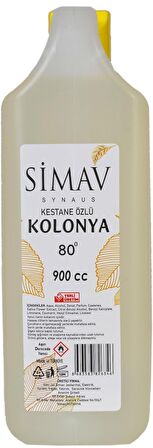 SİMAV Kestane Özlü ve Termal Sulu Kolonya 2'li Set 900ml + 400ml