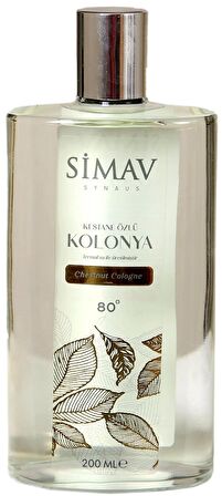 SİMAV Kestane Özlü ve Termal Sulu Kolonya 2'li Set 900ml + Cam 200ml