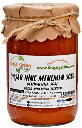 Doğal Gelsin Yaşar Nine Menemen Sosu - 850 gr