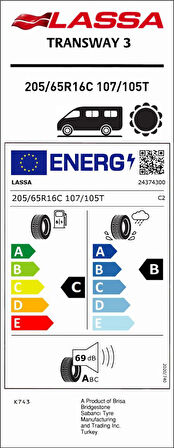 205/65R16C 107/10T TRANSWAY 3