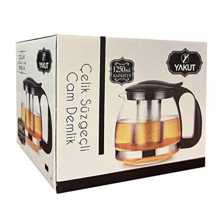 Yakut Çelik Süzgeçli Demlik 1250 ml