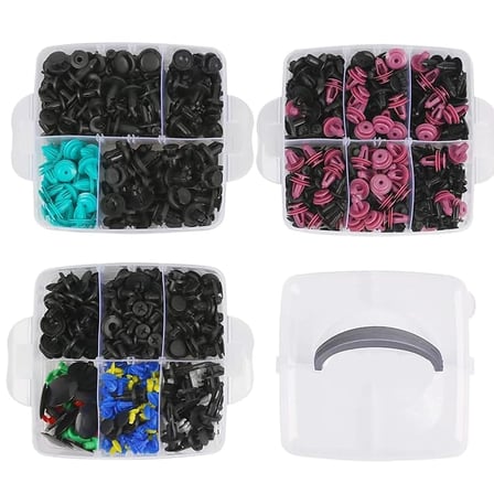 Otomobil Tampon sabitleme klipsi, 696 adet araç sabitleme klipsi, evrensel, kapı kaplaması, mandallar, tamponlar, dekoratif şeritler, plastik klips seti, sökme aletleri ile beraber