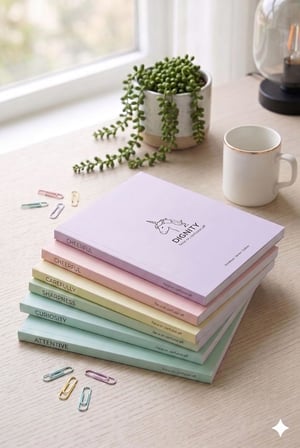 A5 Ebat Kalın Karton Kapaklı Ciltli 6'lı Defter Seti (2* Çizgili-Çizgisiz-Kareli) 128 Sayfa 90 gram Amerikan Cilt Pastel Seri Çek Kopart Sayfa Mikro Perforaj
