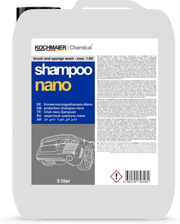 Nano Cilalı Oto Şampuanı – 1:60 Konsantre pH Nötr – Seramik Kaplama ve PPF Uyumlu, Nano Teknoloji Lotus Etkisi, Kostiksiz Profesyonel Araç Yıkama Şampuanı (5 Litre/Kg)