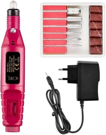 12 Parça Çantalı Manikür Pedikür Seti Ve Elektrikli 12V Tırnak Törpü Manikür Pedikür Makinesi Set