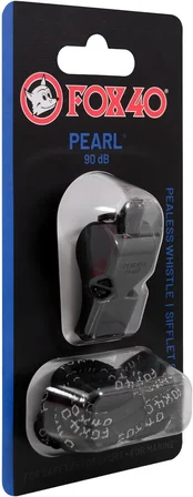 Safety Whistles 29080 Pearl Safety Whistle with Black Casing with Keyring