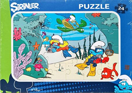 Kesman Kitap Şirinler 3+ Yaş Büyük Boy Puzzle 24 Parça