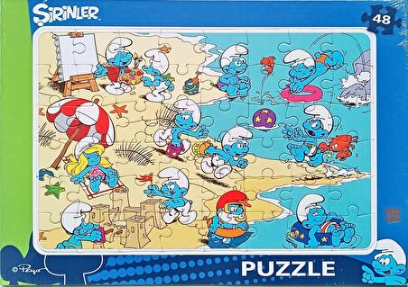 Kesman Kitap Şirinler 3+ Yaş Büyük Boy Puzzle 24 Parça