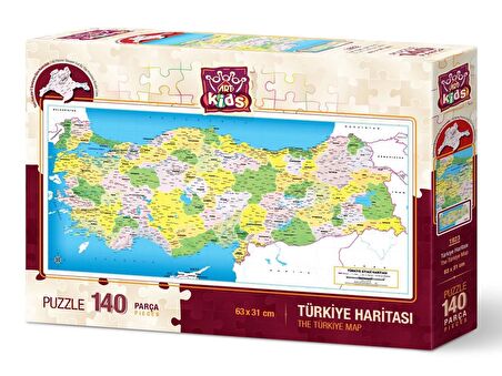 Türkiye Kültür Haritası ve İl Sınırlarına Göre Kesilmiş Türkiye Haritası 2'li Puzzle/Yapboz