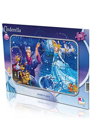 Ks Games Frozen Elsa ve Sindirella 24 parça Puzzle/Yapboz Seti