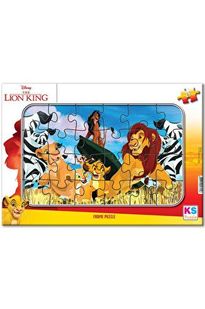 Aslan Kral ve Cars (Şimşek Mc queen) 24 parça 2 li Puzzle/Yapboz