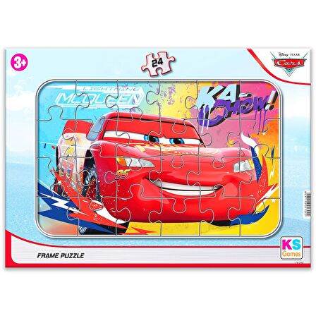 Ks Games Cars ve Harika Kanatlar 2 li Frame Puzzle/Yapboz Set