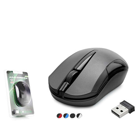 Hadron HDX3407-SM 1600dpi 2.4Ghz USB Kablosuz Mouse - Siyah-Mavi