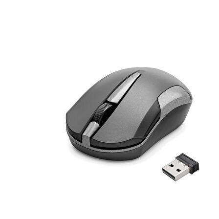 Hadron HDX3407-SG 1600dpi 2.4Ghz USB Kablosuz Mouse - Siyah-Gri