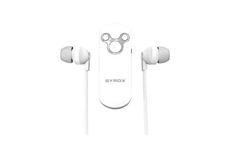 Syrox MX13 Bluetooth 5.0 Kablosuz Mikrofonlu Kulakiçi Kulaklık - Beyaz