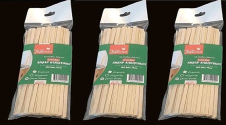 3'lü Paket Ahşap Çay ve Kahve Karıştırıcı (3 x 50 Adet) - Toplam 150 Adet Doğal Tahta Karıştırıcı Çubuk