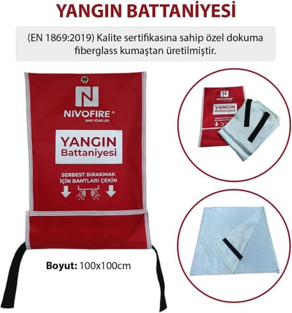 Yangın Battaniyesi 100x100cm