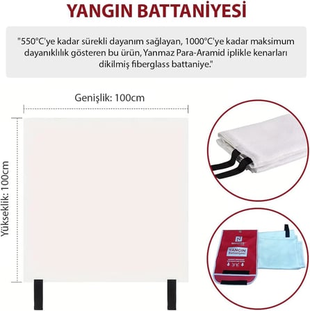 Yangın Battaniyesi 100x100cm